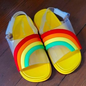 Rainbow Jelly Style Velcro Sandals